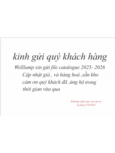 CATALOGUE ĐÈN QUỐC NGỌC WELL LAMP 2026