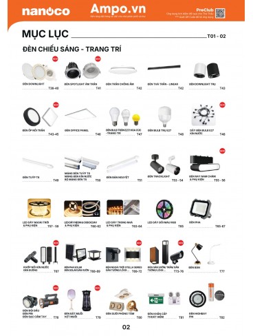 CATALOGUE THIẾT BỊ ĐIỆN PANASONIC & NANOCO T10.2026