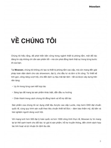 CATALOGUE BỒN TẮM MOWOEN 2026