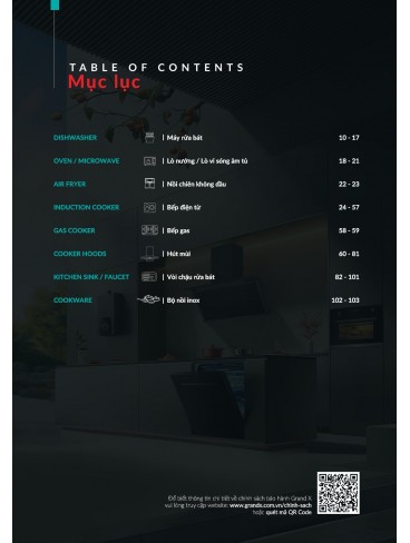 CATALOGUE THIẾT BỊ THIẾT BỊ BẾP GRANDX 2026