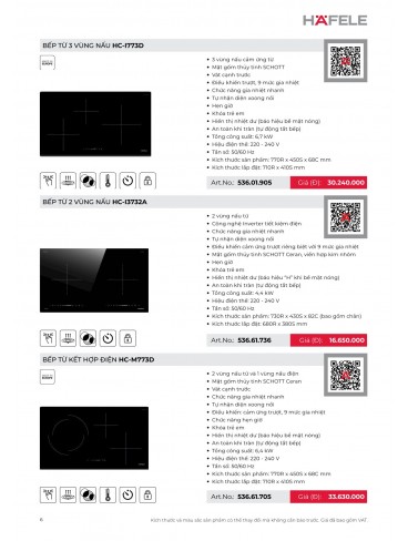CATALOGUE THIẾT BỊ BẾP HAFELE 2026