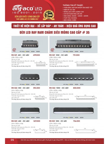 CATALOGUE ĐÈN ANFACO THÁNG 07.2026