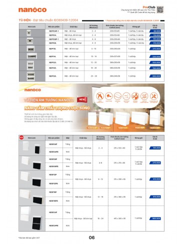 CATALOGUE THIẾT BỊ ĐIỆN PANASONIC & NANOCO T10.2026
