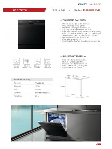 CATALOGUE THIẾT BỊ BẾP CANZY 2026