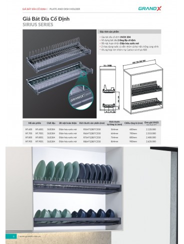 CATALOGUE THIẾT BỊ PHỤ KIỆN BẾP GRANDX 2026