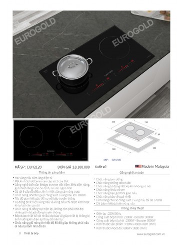 CATALOGUE THIẾT BỊ BẾP EUROGOLD 2026
