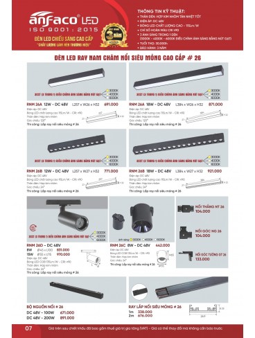 CATALOGUE ĐÈN ANFACO THÁNG 07.2026
