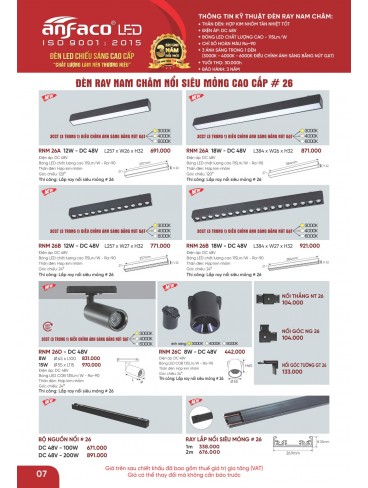 CATALOGUE ĐÈN ANFACO THÁNG 05.2026