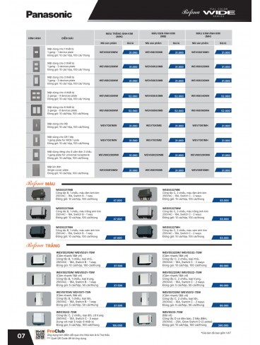 CATALOGUE THIẾT BỊ ĐIỆN PANASONIC & NANOCO T04.2026