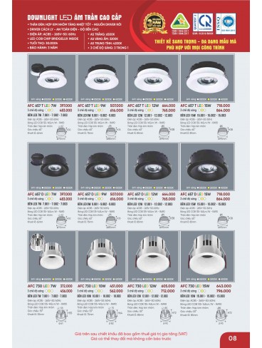 CATALOGUE ĐÈN ANFACO THÁNG 09.2025