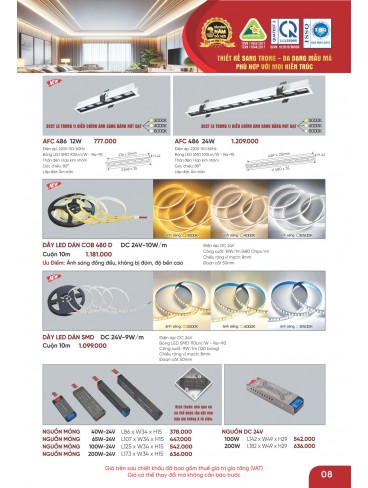 CATALOGUE ĐÈN ANFACO THÁNG 05.2026