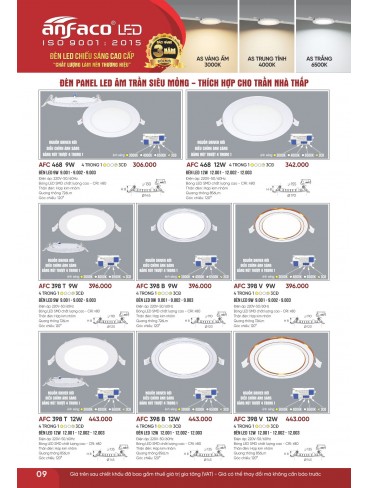 CATALOGUE ĐÈN ANFACO THÁNG 07.2026