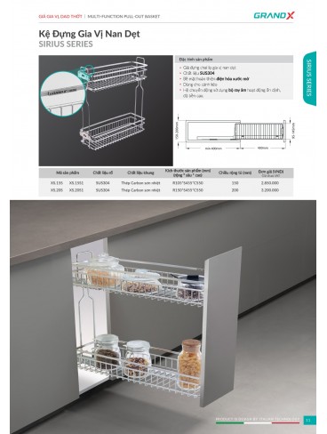 CATALOGUE THIẾT BỊ PHỤ KIỆN BẾP GRANDX 2026