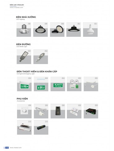 CATALOGUE ĐÈN VINALED 2025 - 2026