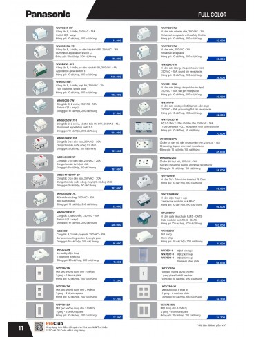 CATALOGUE THIẾT BỊ ĐIỆN PANASONIC & NANOCO T07.2026