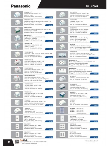CATALOGUE THIẾT BỊ ĐIỆN PANASONIC & NANOCO T04.2026
