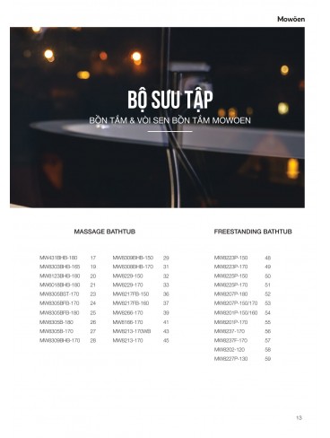 CATALOGUE BỒN TẮM MOWOEN 2026