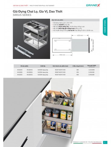 CATALOGUE THIẾT BỊ PHỤ KIỆN BẾP GRANDX 2026