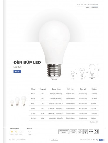 CATALOGUE ĐÈN VINALED 2025 - 2026