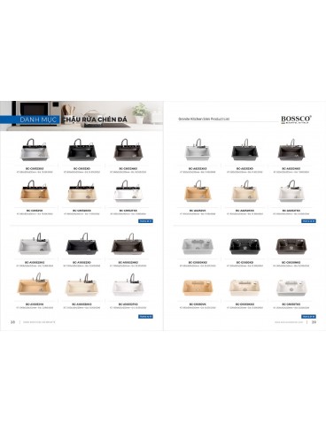 CATALOGUE BỒN RỬA CHÉN BOSSCO
