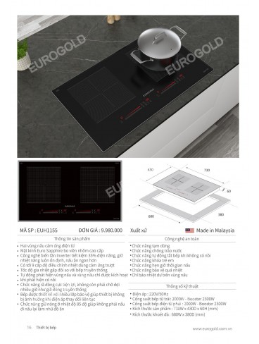 CATALOGUE THIẾT BỊ BẾP EUROGOLD 2026