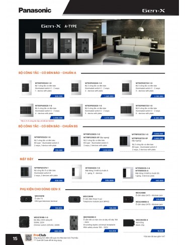 CATALOGUE THIẾT BỊ ĐIỆN PANASONIC & NANOCO T07.2026