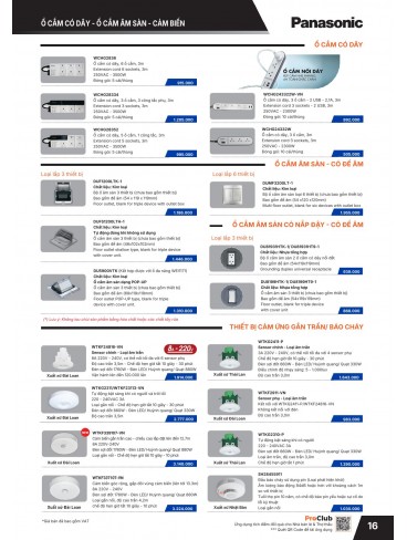 CATALOGUE THIẾT BỊ ĐIỆN PANASONIC & NANOCO T07.2026