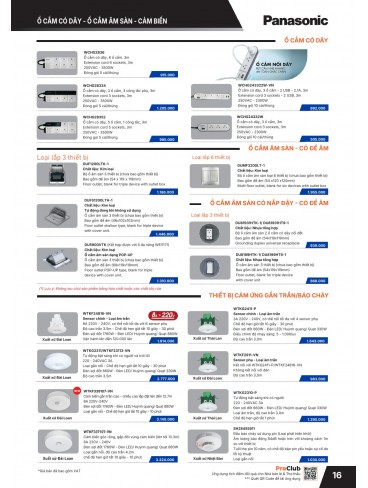 CATALOGUE THIẾT BỊ ĐIỆN PANASONIC & NANOCO T01.2026