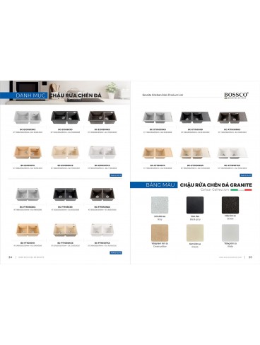 CATALOGUE BỒN RỬA CHÉN BOSSCO