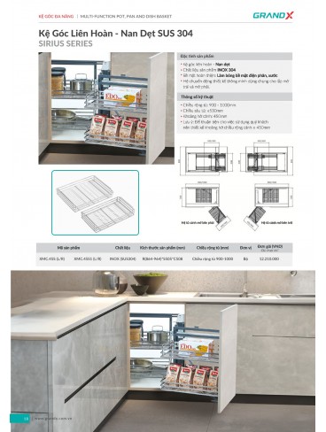 CATALOGUE THIẾT BỊ PHỤ KIỆN BẾP GRANDX 2026