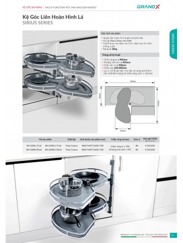 CATALOGUE THIẾT BỊ PHỤ KIỆN BẾP GRANDX 2026