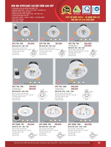 CATALOGUE ĐÈN ANFACO THÁNG 07.2026