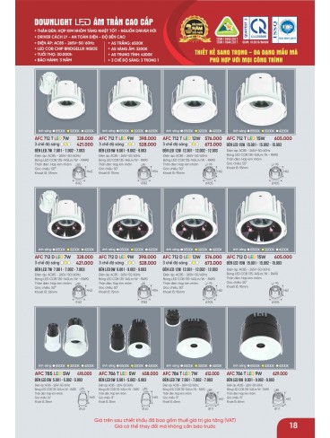 CATALOGUE ĐÈN ANFACO THÁNG 09.2025