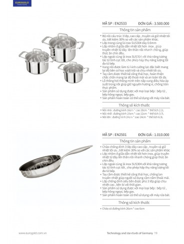 CATALOGUE THIẾT BỊ BẾP EUROGOLD 2026
