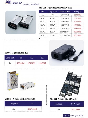 CATALOGUE MD LIGHTING 2026