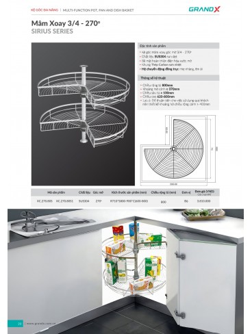 CATALOGUE THIẾT BỊ PHỤ KIỆN BẾP GRANDX 2026