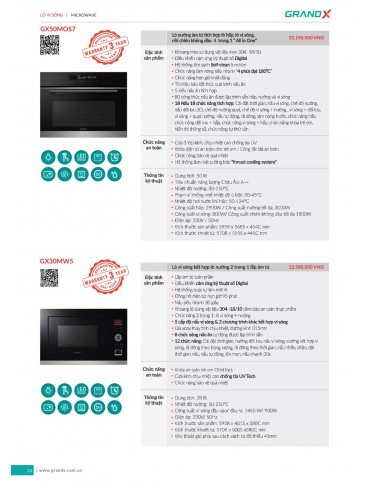 CATALOGUE THIẾT BỊ THIẾT BỊ BẾP GRANDX 2026