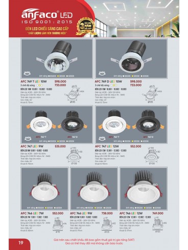 CATALOGUE ĐÈN ANFACO THÁNG 09.2025