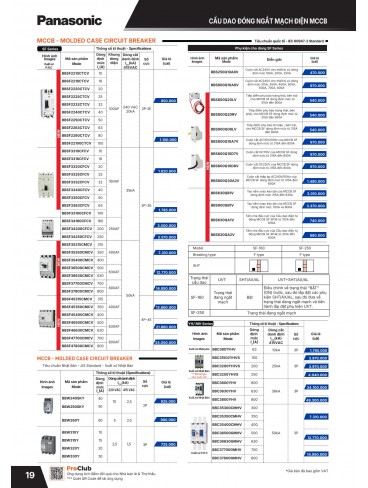 CATALOGUE THIẾT BỊ ĐIỆN PANASONIC & NANOCO T07.2026