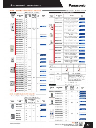 CATALOGUE THIẾT BỊ ĐIỆN PANASONIC - NANOCO THÁNG 01.2026