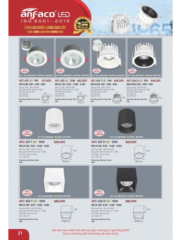 CATALOGUE ĐÈN ANFACO THÁNG 09.2025