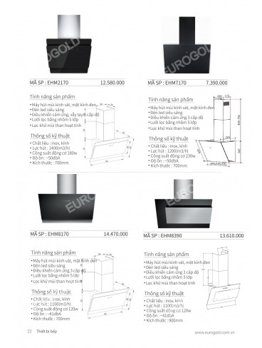 CATALOGUE THIẾT BỊ BẾP EUROGOLD 2026