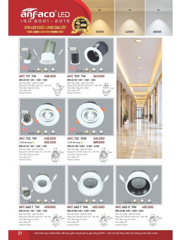 CATALOGUE ĐÈN ANFACO THÁNG 07.2026