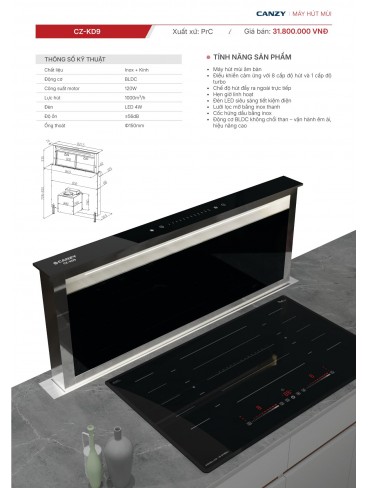 CATALOGUE THIẾT BỊ BẾP CANZY 2026
