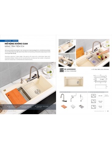 CATALOGUE BỒN RỬA CHÉN BOSSCO