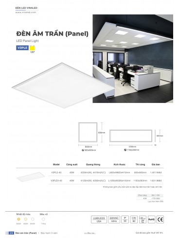 CATALOGUE ĐÈN VINALED 2025 - 2026