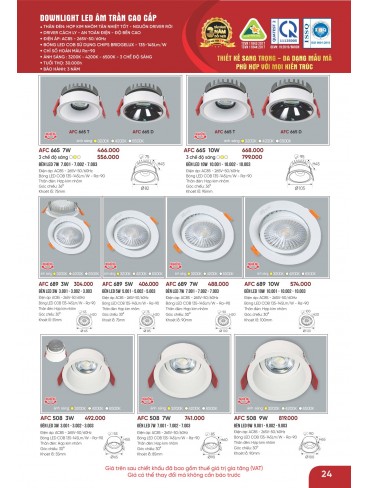 CATALOGUE ĐÈN ANFACO THÁNG 05.2026