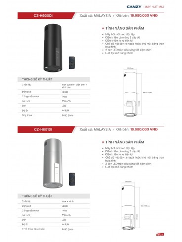 CATALOGUE THIẾT BỊ BẾP CANZY 2026