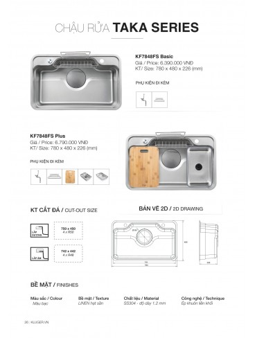 CATALOGUE CHẬU RỬA CHÉN KLUGER 2026