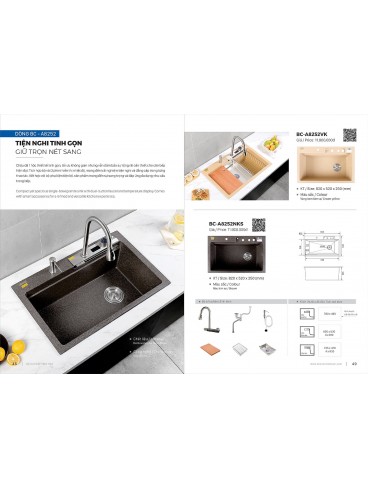 CATALOGUE BỒN RỬA CHÉN BOSSCO